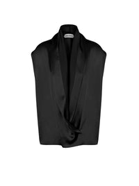 Chemise en satin brillant - Black