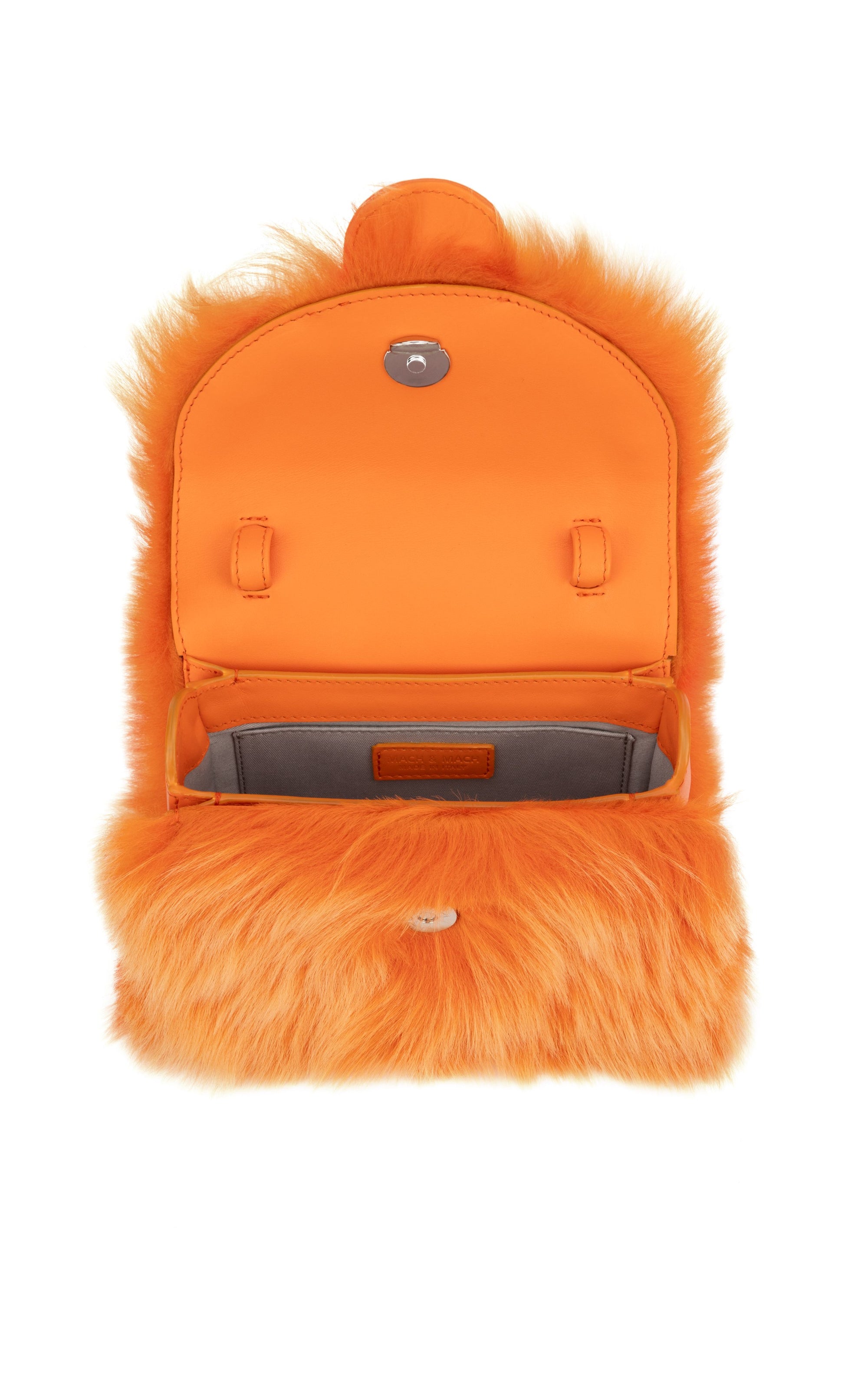 Galaxy small leather and rhinestone handbag - Orange