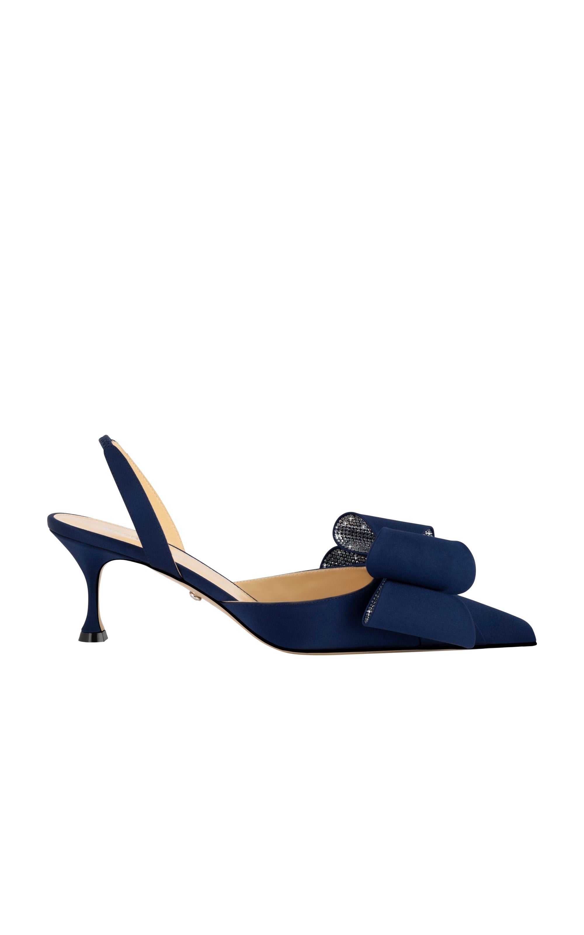 Le Cadeau 65 satin slingback - Navy Blue