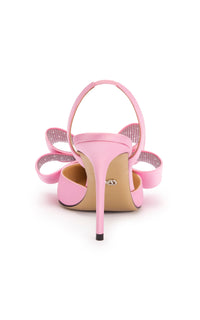 Le Cadeau 95 silk slingback - Pink