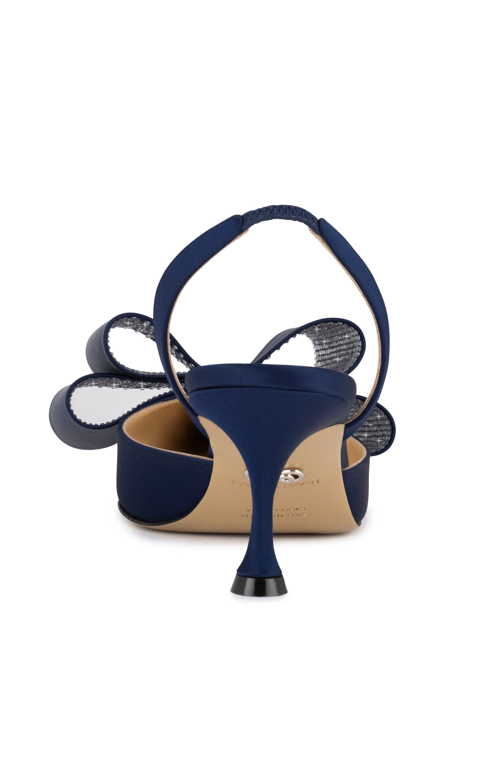 Le Cadeau 65 satin slingback - Navy Blue