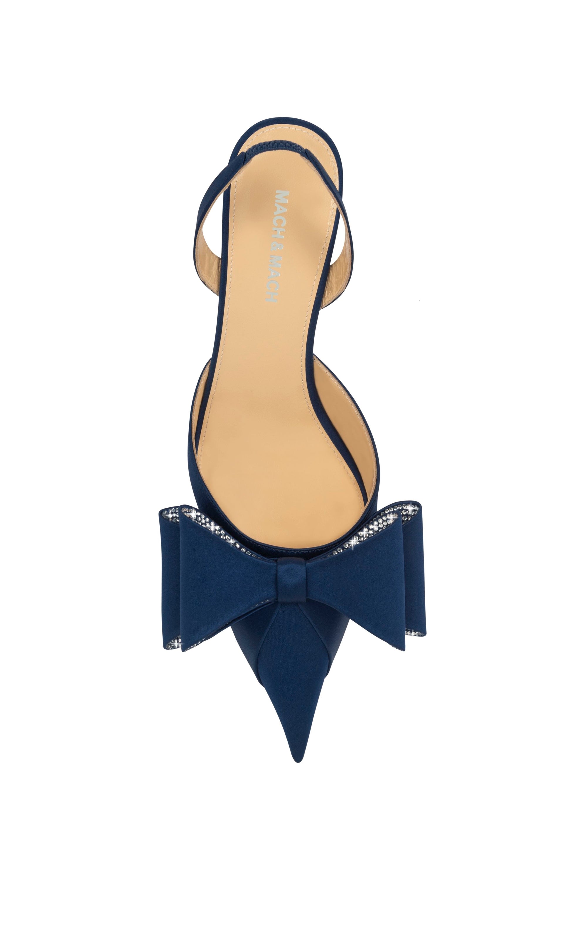 Le Cadeau 65 satin slingback - Navy Blue