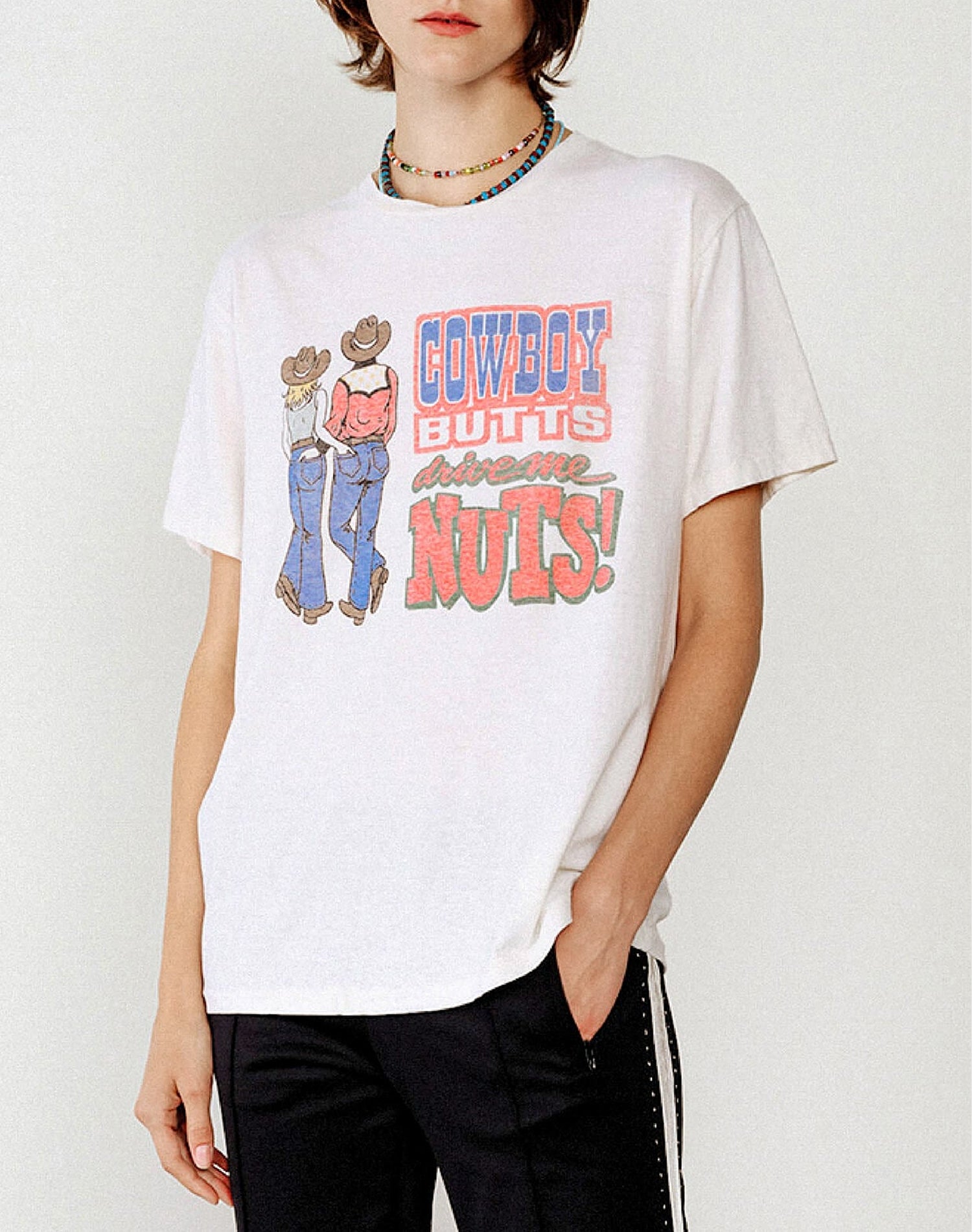 T-shirt Cowboy Butts - Vintage White