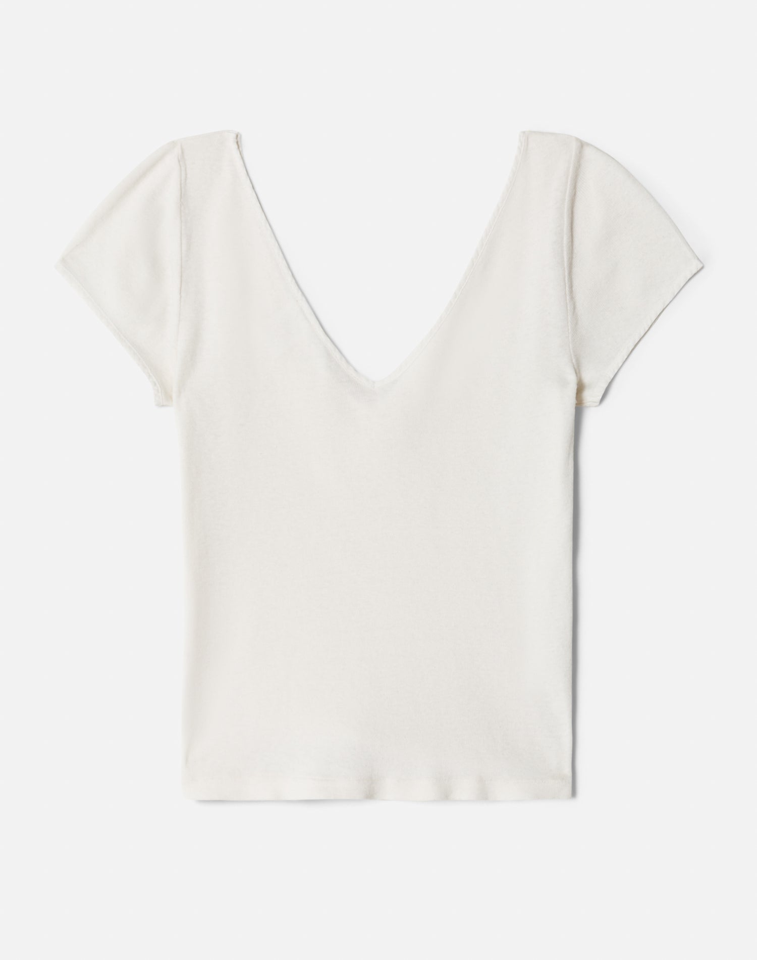 T-shirt Hanes col en V - Vintage White
