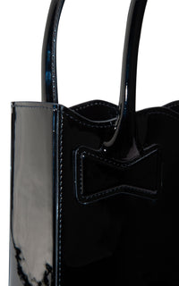 Patent leather Bow handbag - Black