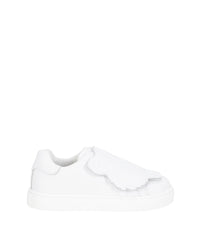 Sneakers basses en cuir - Blanc Cassé