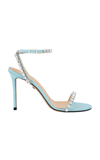 Audrey 110 rhinestone heel sandals - Sky Blue