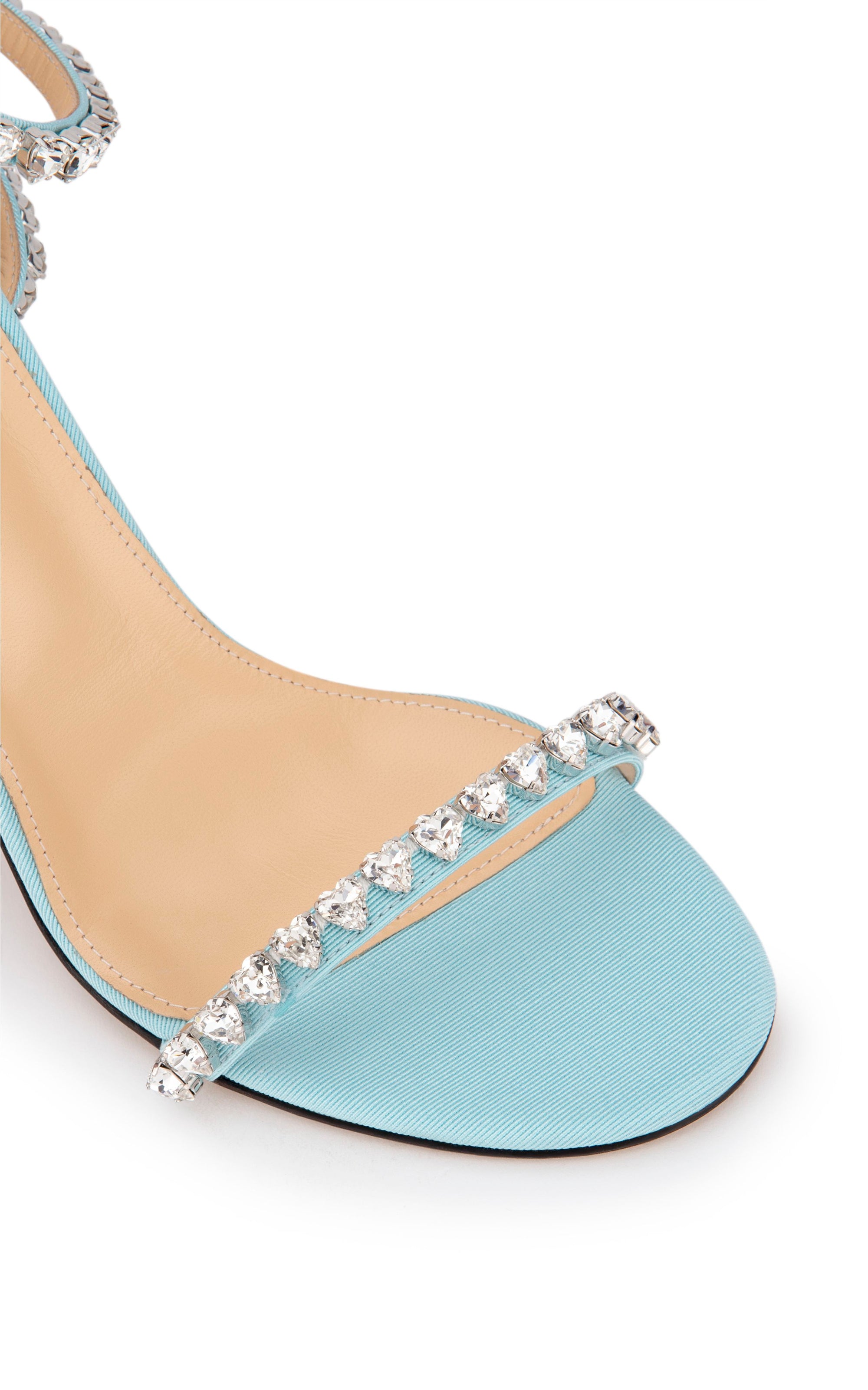 Audrey 110 rhinestone heel sandals - Sky Blue