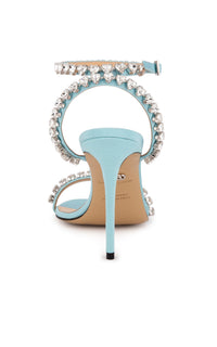 Audrey 110 rhinestone heel sandals - Sky Blue