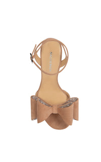 Le Cadeau 85 heeled sandals in suede - Nude