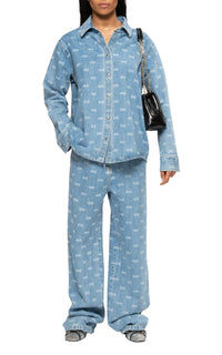 Jean Bow monogramme en denim - Blue