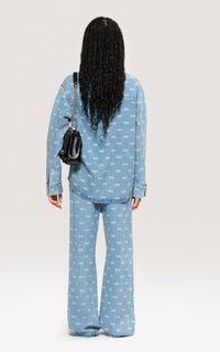 Jean Bow monogramme en denim - Blue