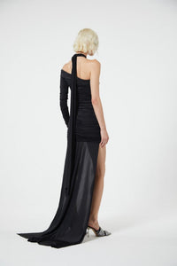 Robe mini à traîne - Black