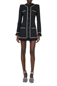 Robe blazer effet tweed - Black