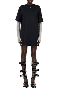 Robe manches longues effet t-shirt - Black