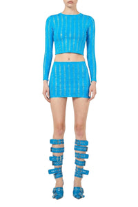 DEEP SKY BLUE // GONNA IN MAGLIA/KNITTED SKIRT