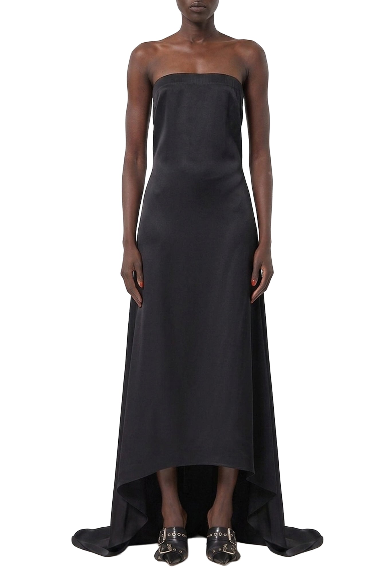 Robe longue bustier à traîne - Black