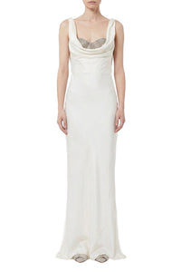 Robe longue en satin - White Milk