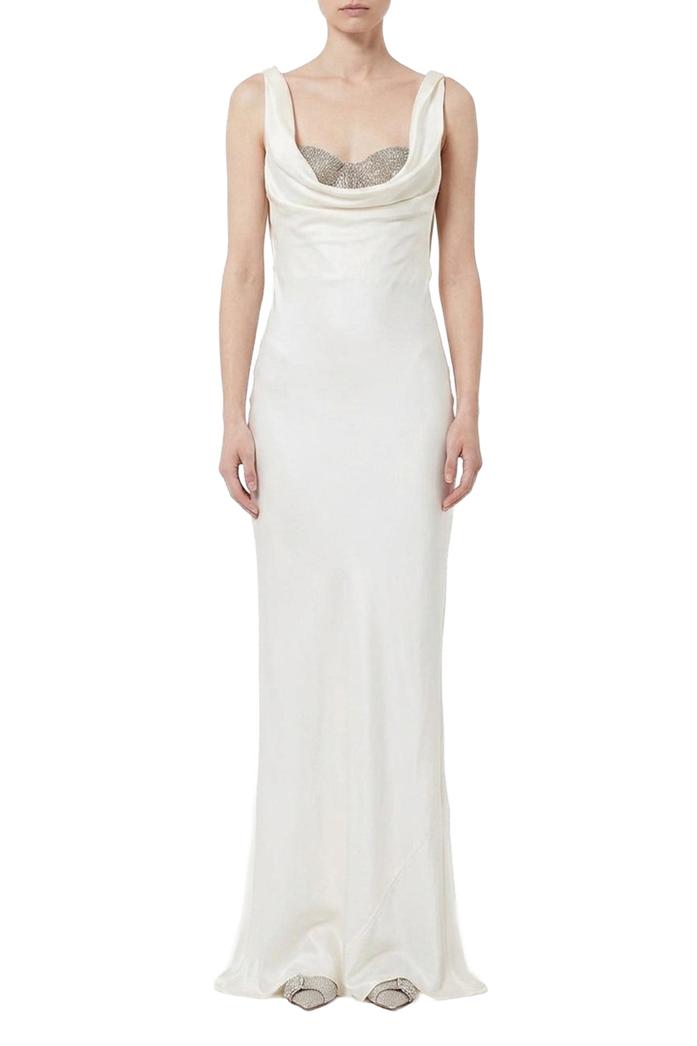 Robe longue en satin - White Milk