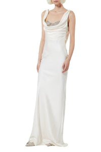 Robe longue en satin - White Milk