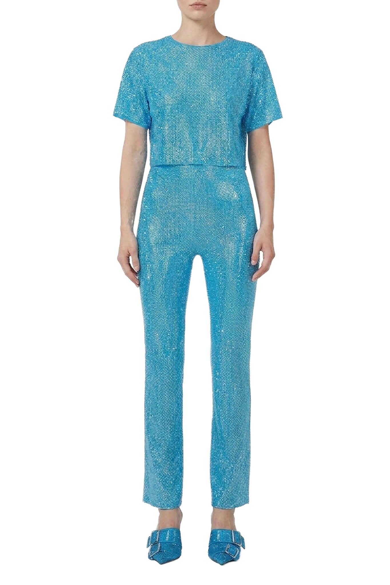 Pantalon à micro-strass - Deep Sky Blue