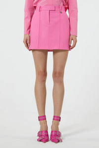 Jupe courte en laine - Pink