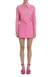 Jupe courte en laine - Pink