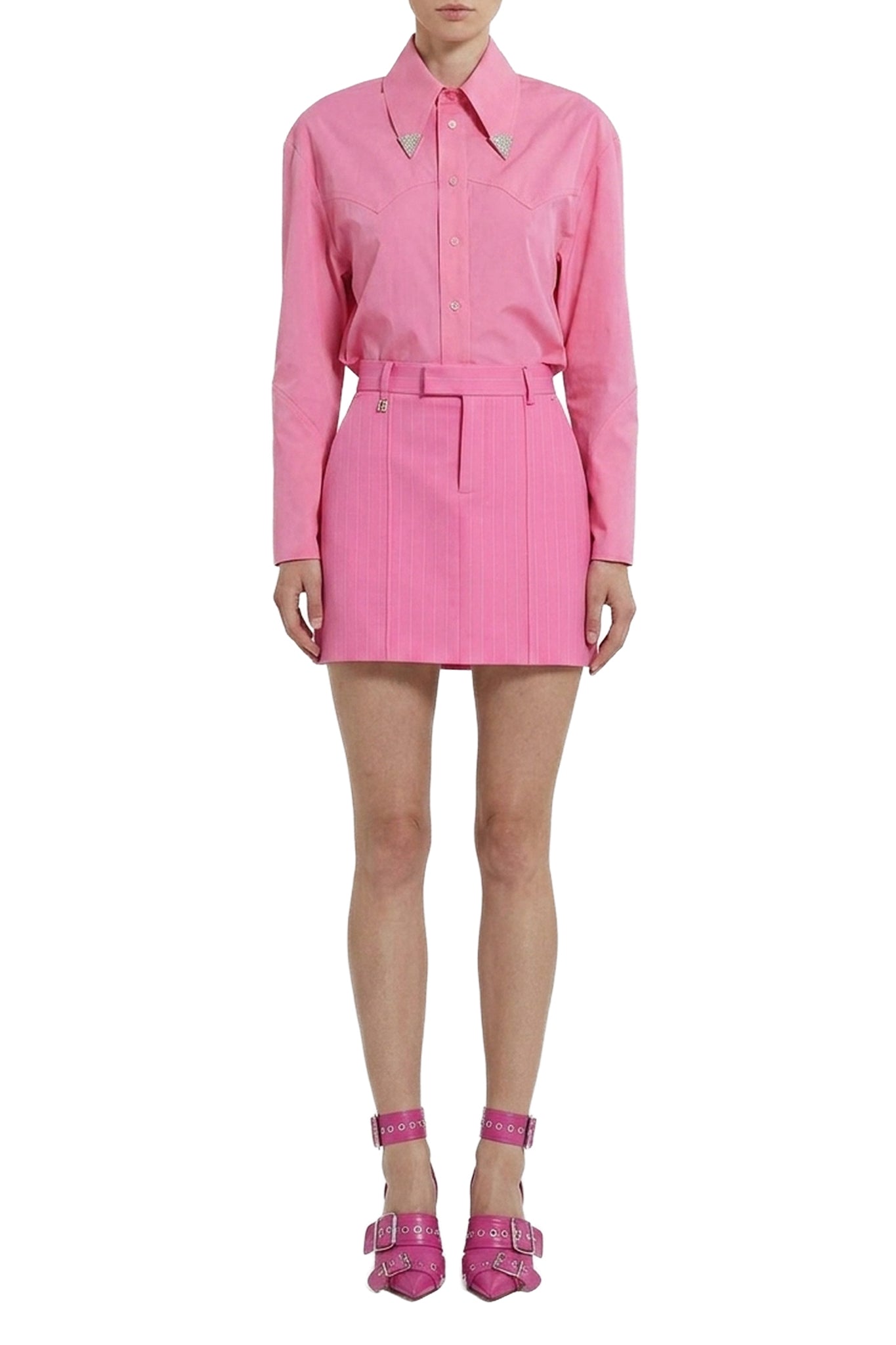 Jupe courte en laine - Pink