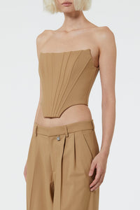 Bustier en laine - Camel
