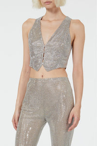 BEIGE+CRYSTAL // GILET/VEST