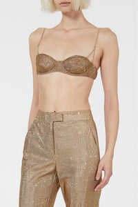 Brassière à micro-strass - Beige & Topazio