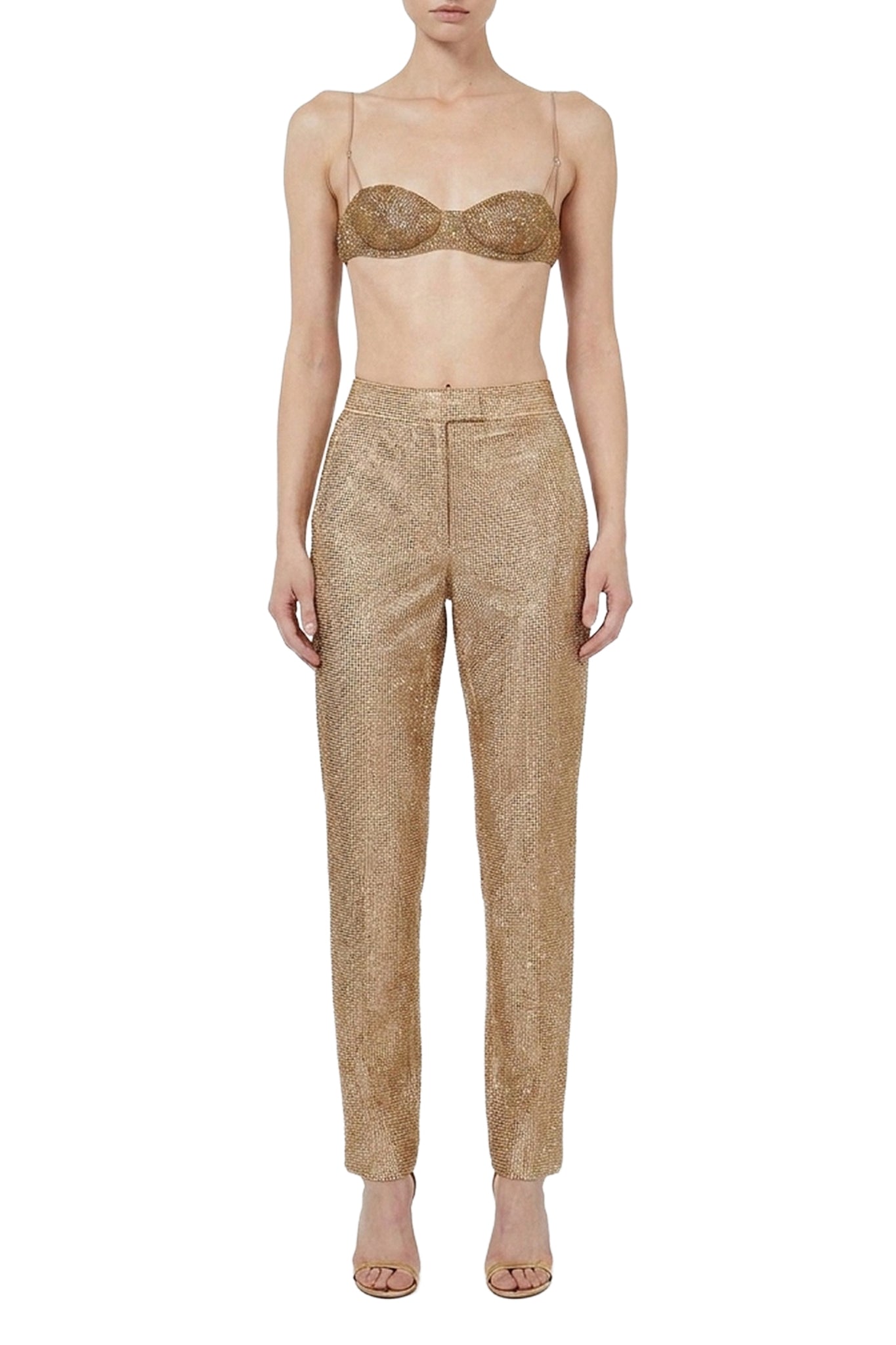 Brassière à micro-strass - Beige & Topazio