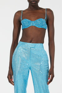 Brassière ornée de strass - Blue