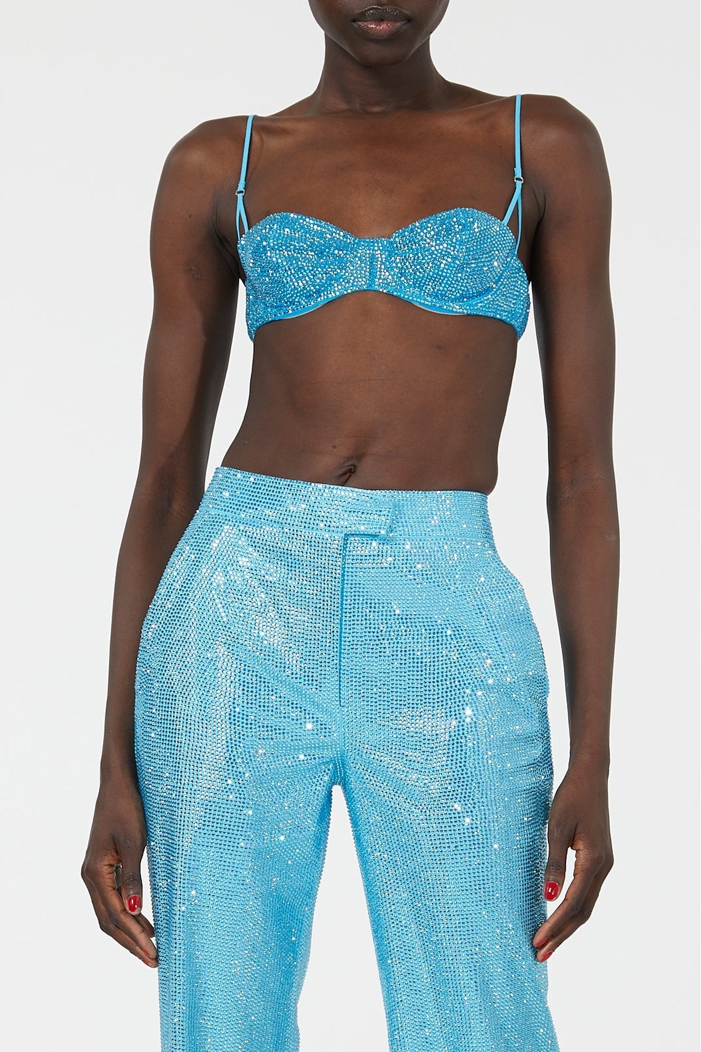 Brassière ornée de strass - Blue