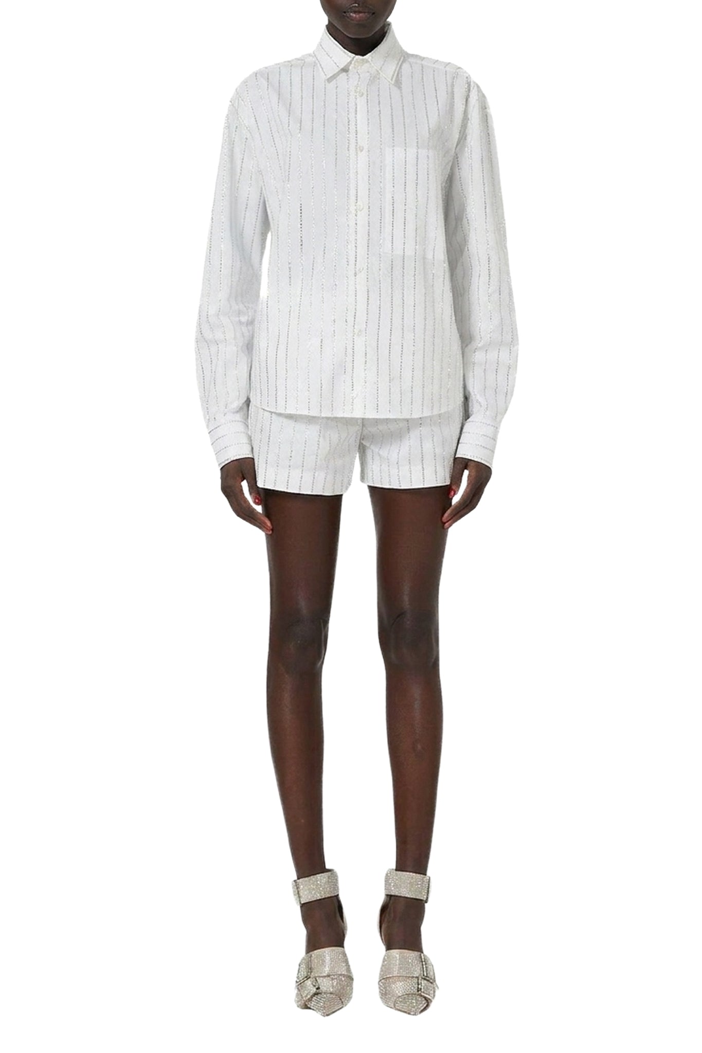 Chemise à strass - White