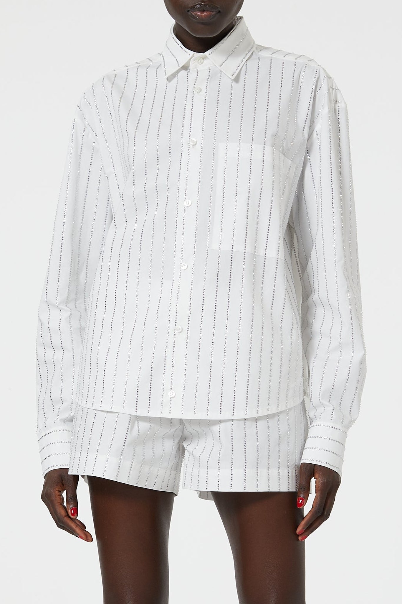 Chemise à strass - White