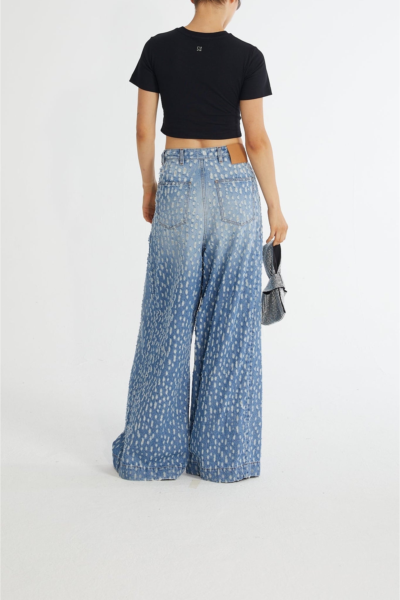 Jean oversize effet délavé - Blue