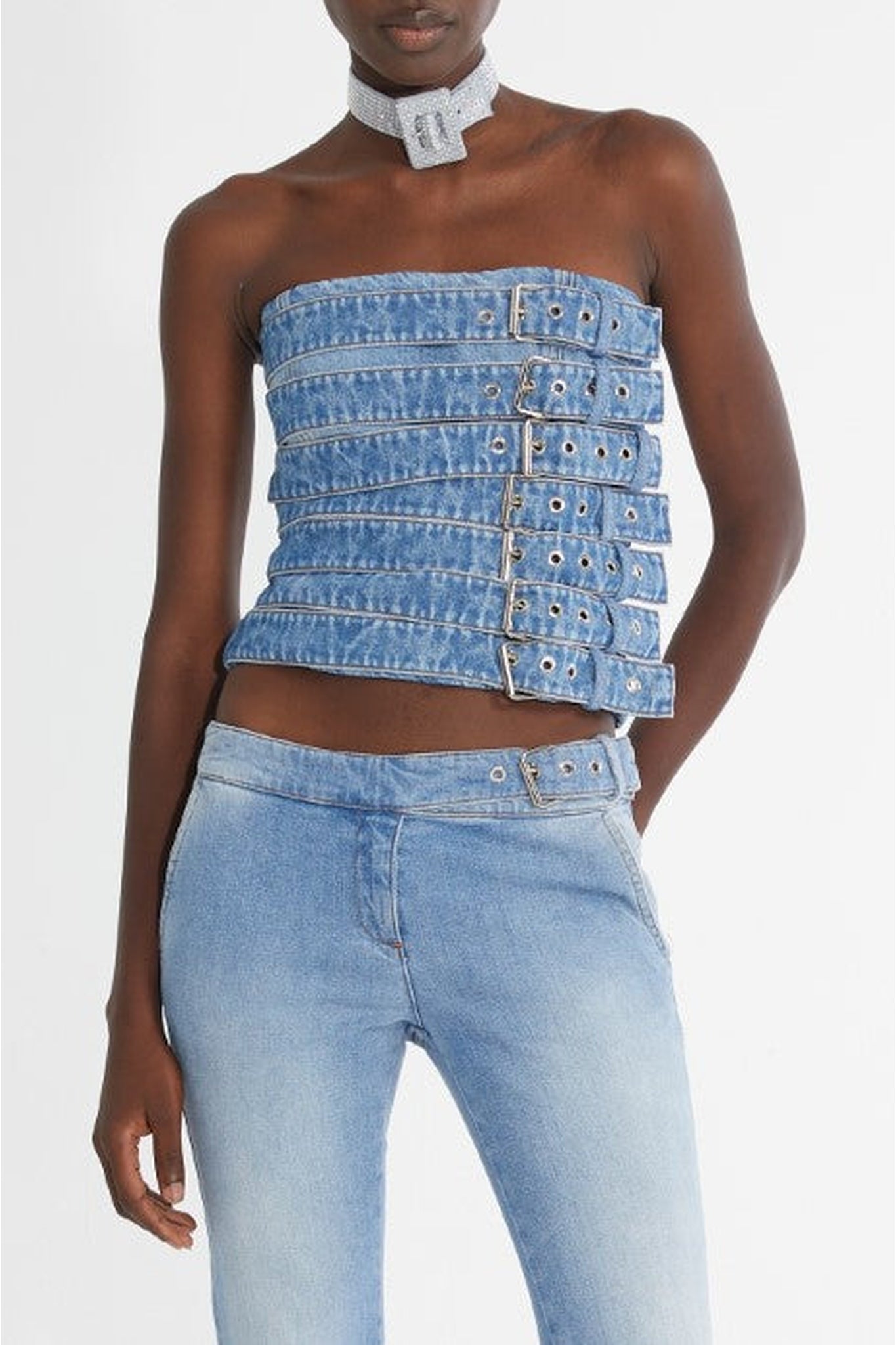 Top à boucles - Blue