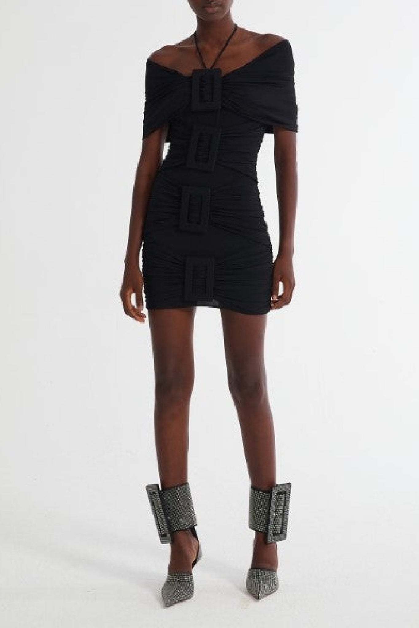 Robe courte à boucles - Black