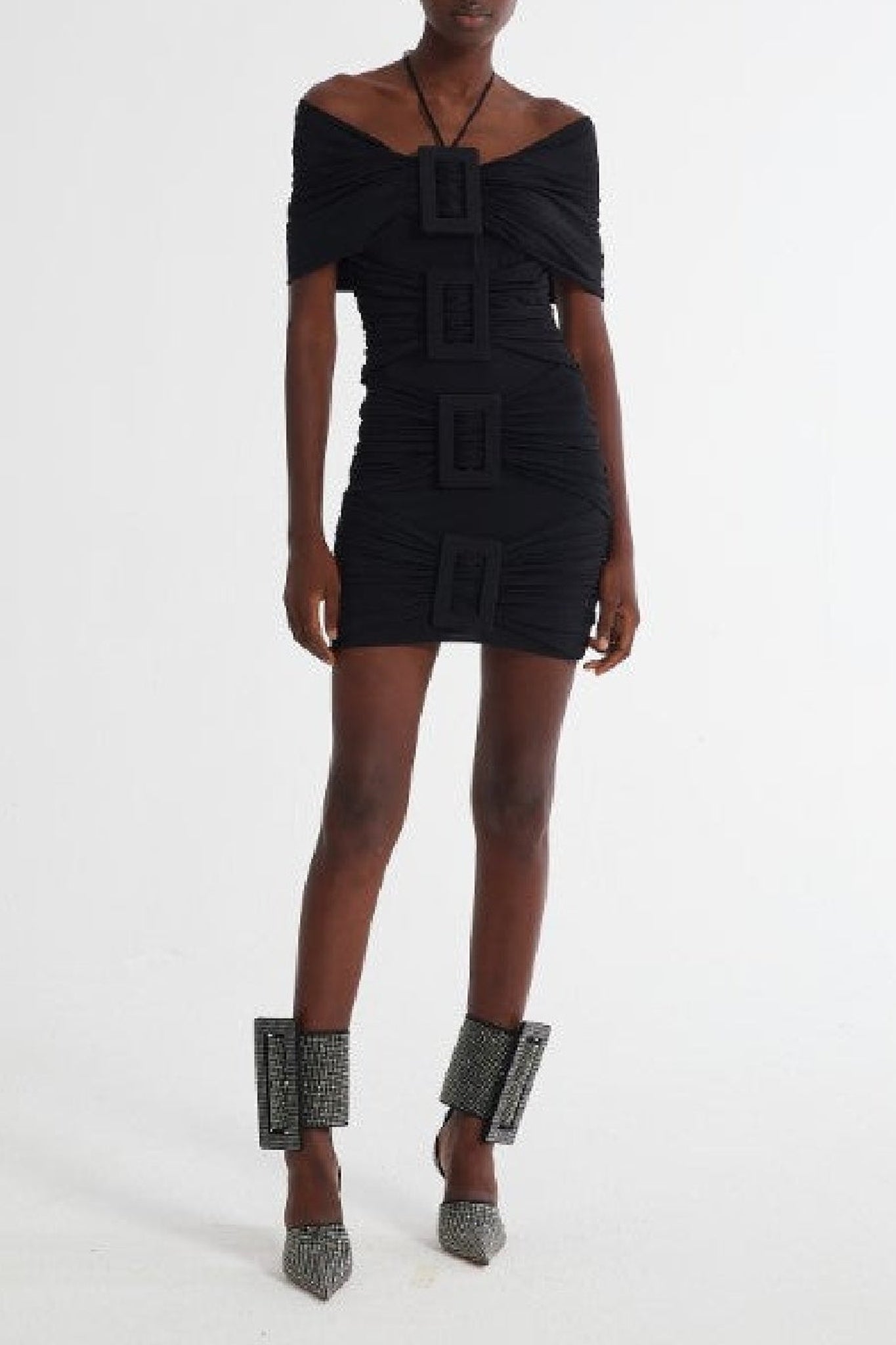 Robe courte à boucles - Black