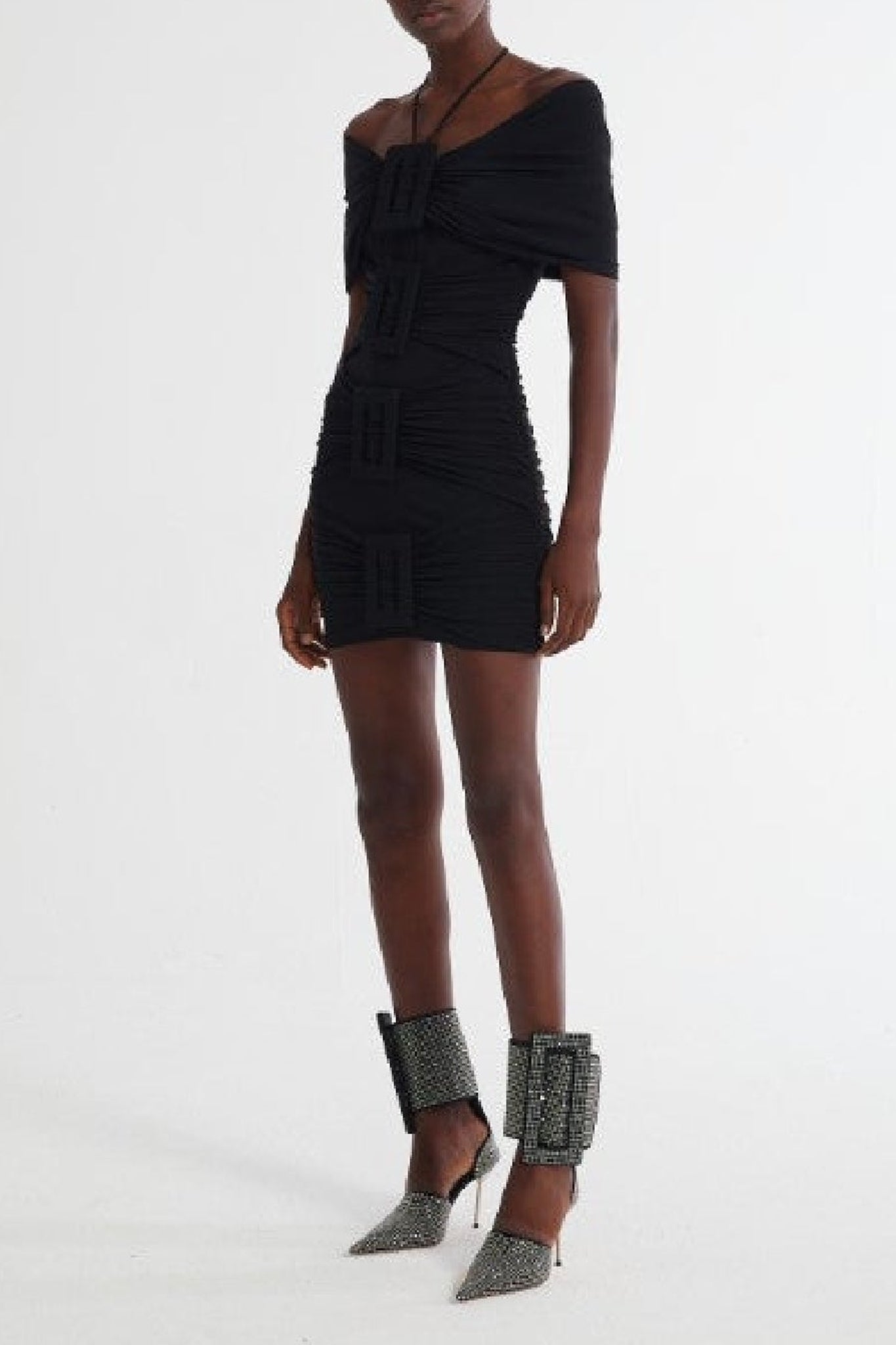 Robe courte à boucles - Black