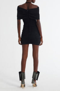 Robe courte à boucles - Black