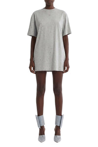 Robe t-shirt à strass - Gray