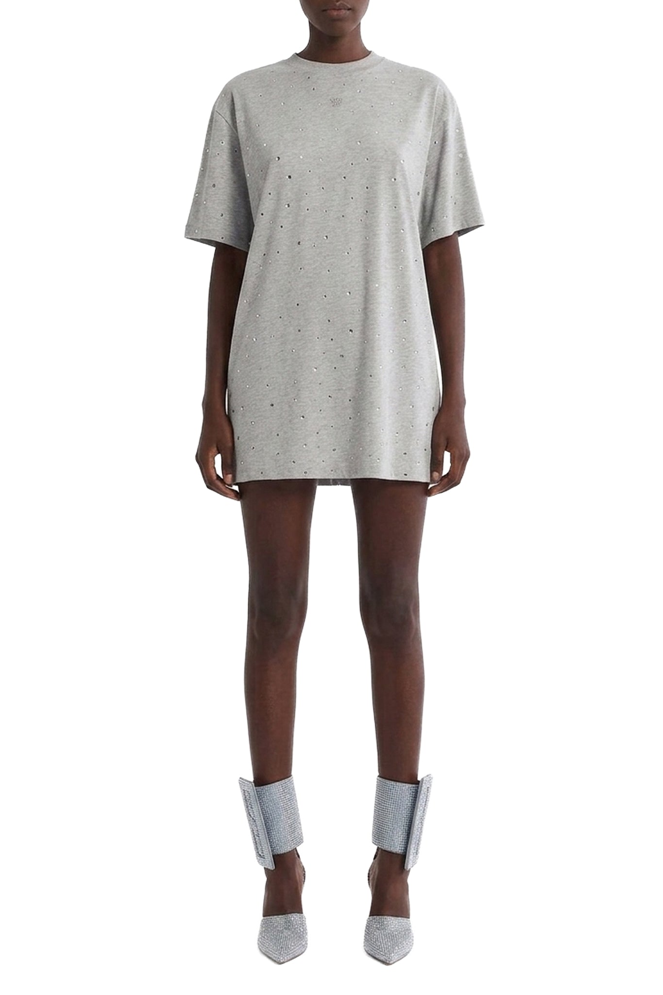Robe t-shirt à strass - Gray