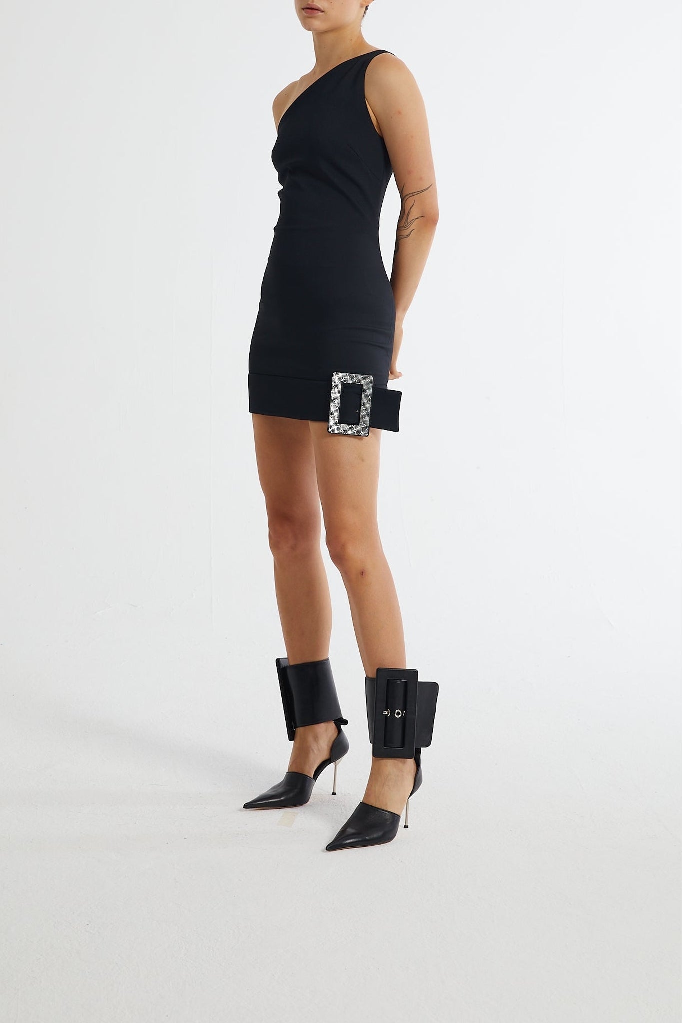 Robe courte asymétrique - Black