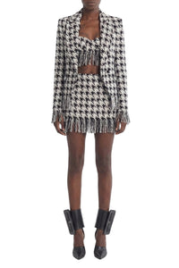 Blazer à motif pied-de-poule - White & Black