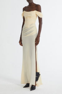 Robe en soie - Cream