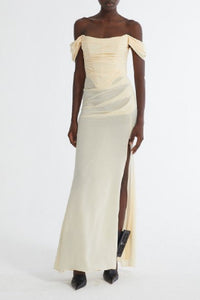 Robe en soie - Cream