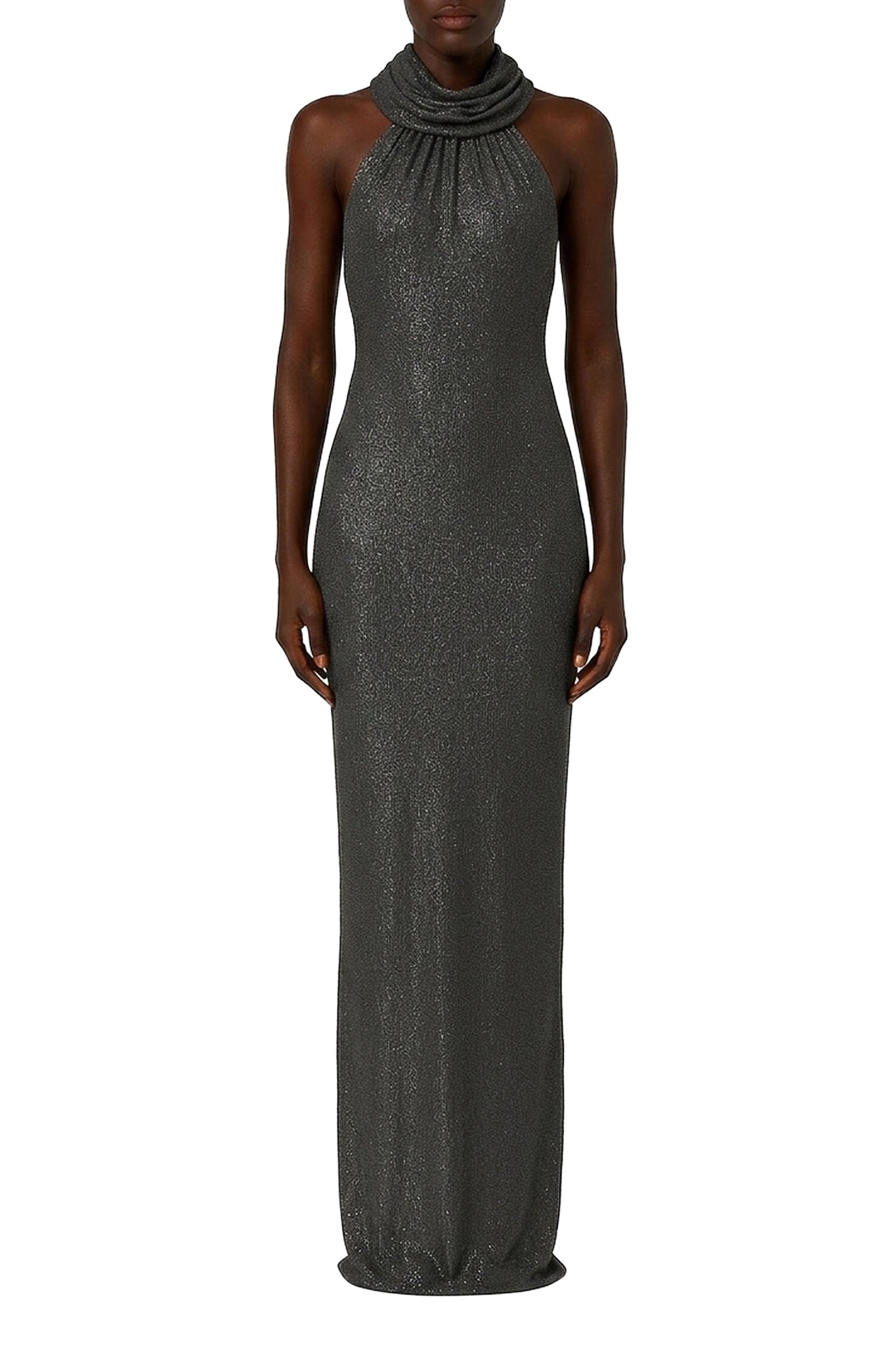 Robe longue avec foulard - Black