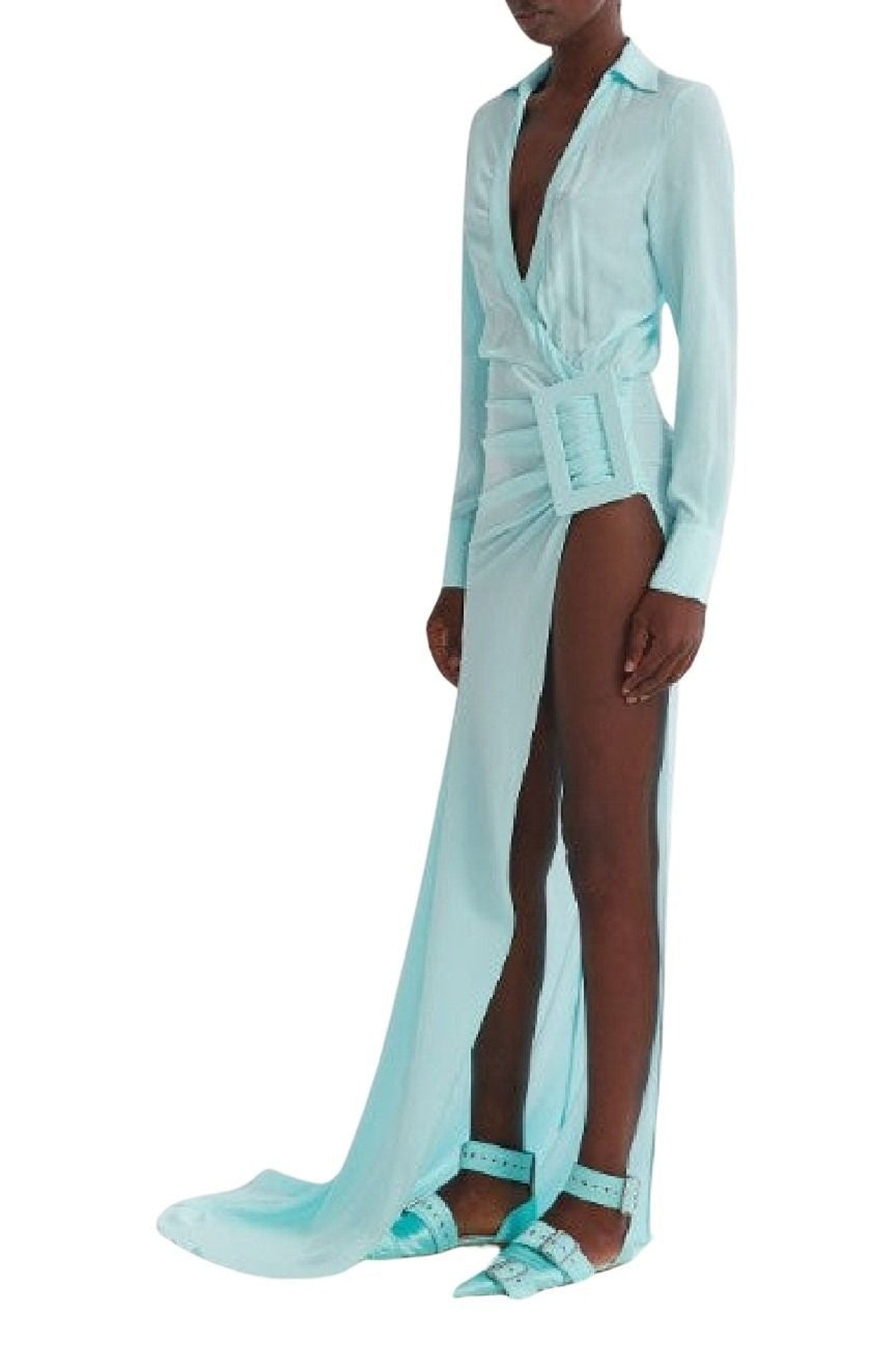 Robe en soie - Aquamarine